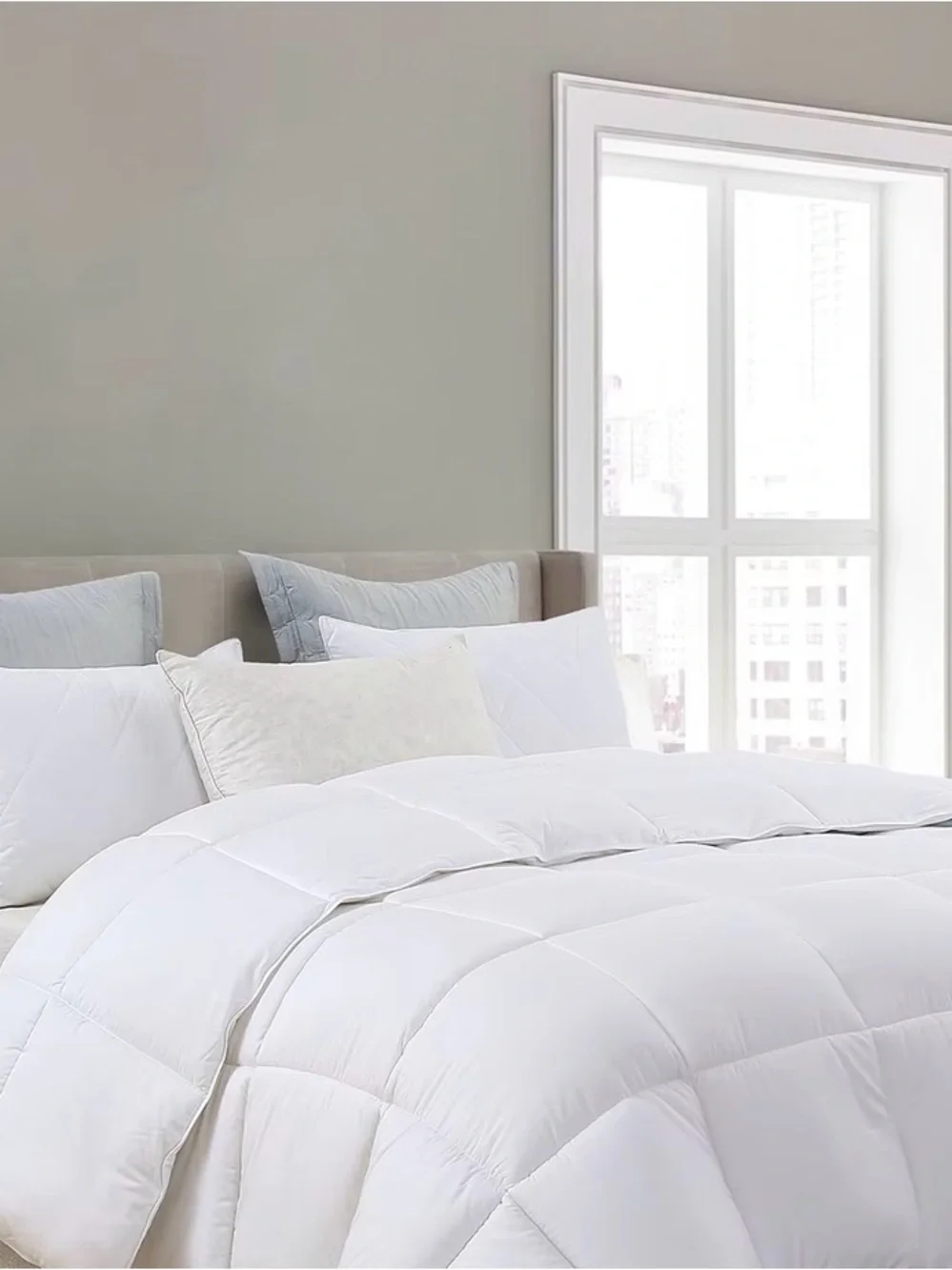 Luxurious White  Alternative Comforter - Plush Hotel Feel